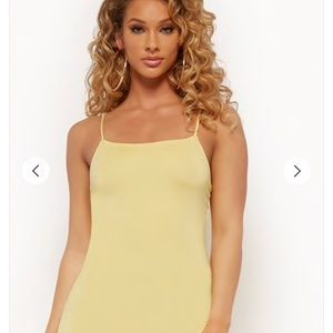 Yellow tie back dress